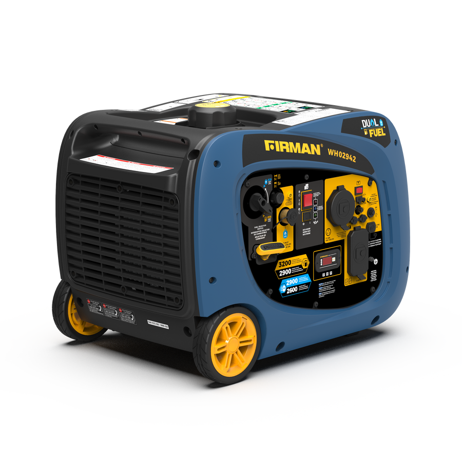 FIRMAN® Dual Fuel Inverter Portable Generator 3200W Electric Start #WH02942