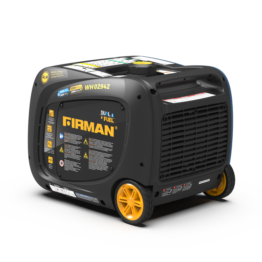 FIRMAN® Dual Fuel Inverter Portable Generator 3200W Electric Start #WH02942