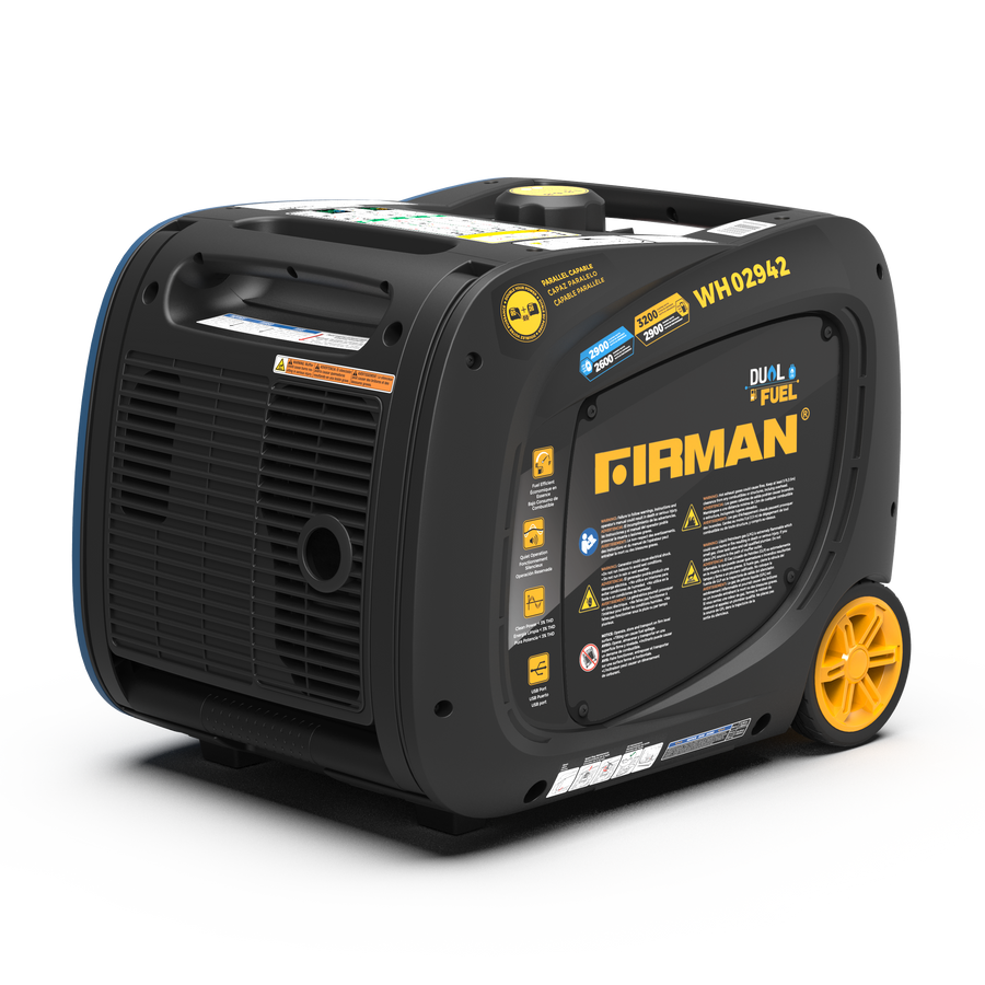 FIRMAN® Dual Fuel Inverter Portable Generator 3200W Electric Start #WH02942