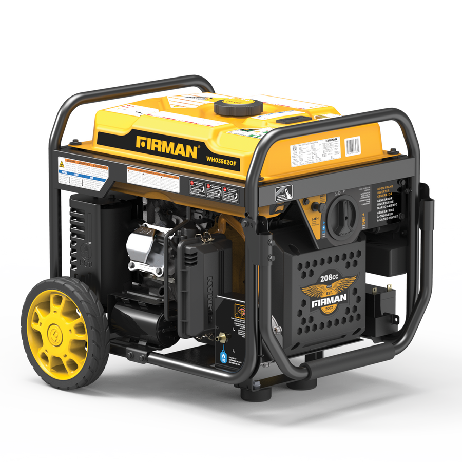FIRMAN® Dual Fuel Open Frame Inverter 4400W Electric Start with CO Alert #WH03562OF