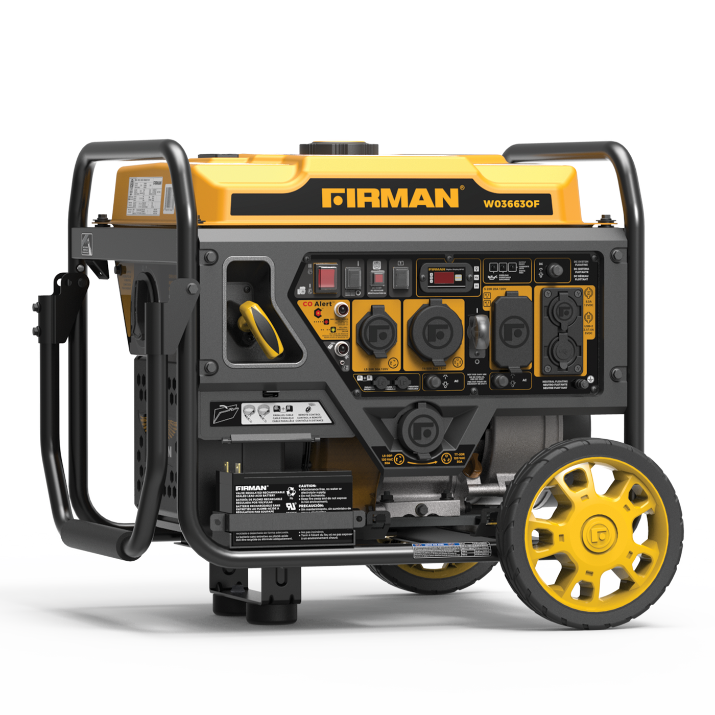 FIRMAN® Inverter Open Frame Portable Generator 4500W Remote Start with CO Alert #W03663OF