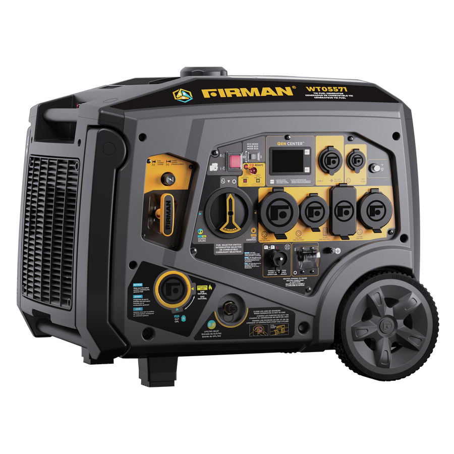 FIRMAN® Tri Fuel Inverter Portable Generator 6850W Electric Start With CO Alert #WT05571