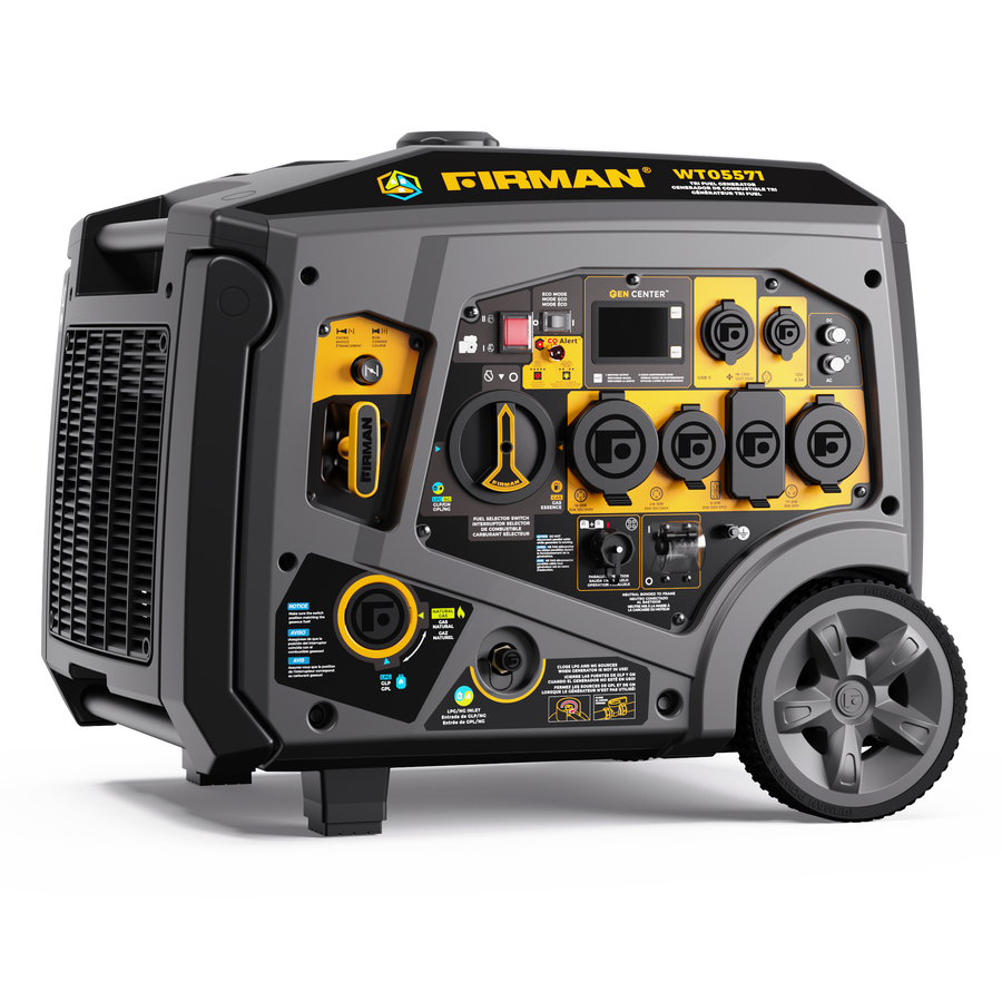 FIRMAN® Tri Fuel Inverter Portable Generator 6850W Electric Start With CO Alert #WT05571