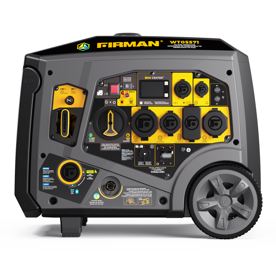FIRMAN® Tri Fuel Inverter Portable Generator 6850W Electric Start With CO Alert #WT05571
