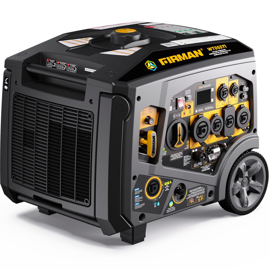 FIRMAN® Tri Fuel Inverter Portable Generator 6850W Electric Start With CO Alert #WT05571