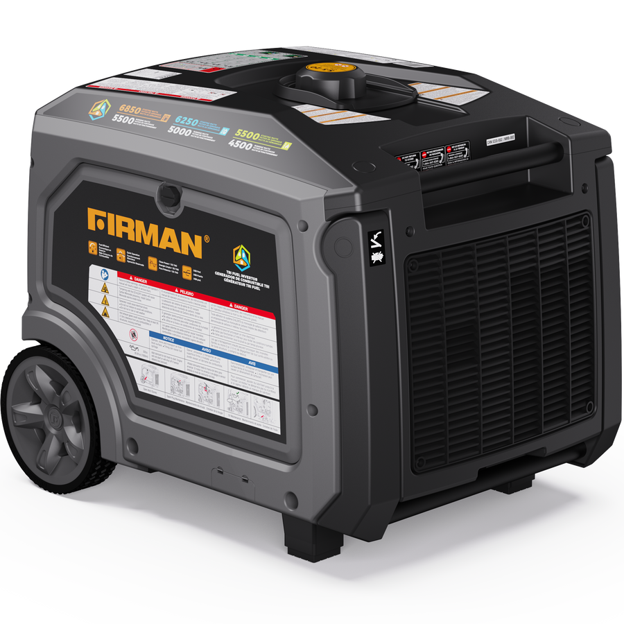 FIRMAN® Tri Fuel Inverter Portable Generator 6850W Electric Start With CO Alert #WT05571