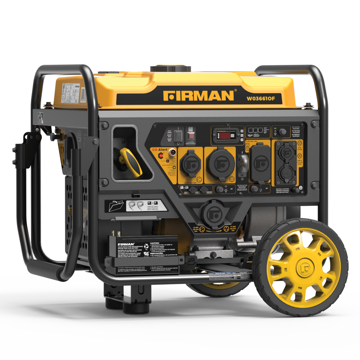 FIRMAN® Inverter Open Frame Portable Generator 4500W Recoil Start with CO Alert #W03661OF